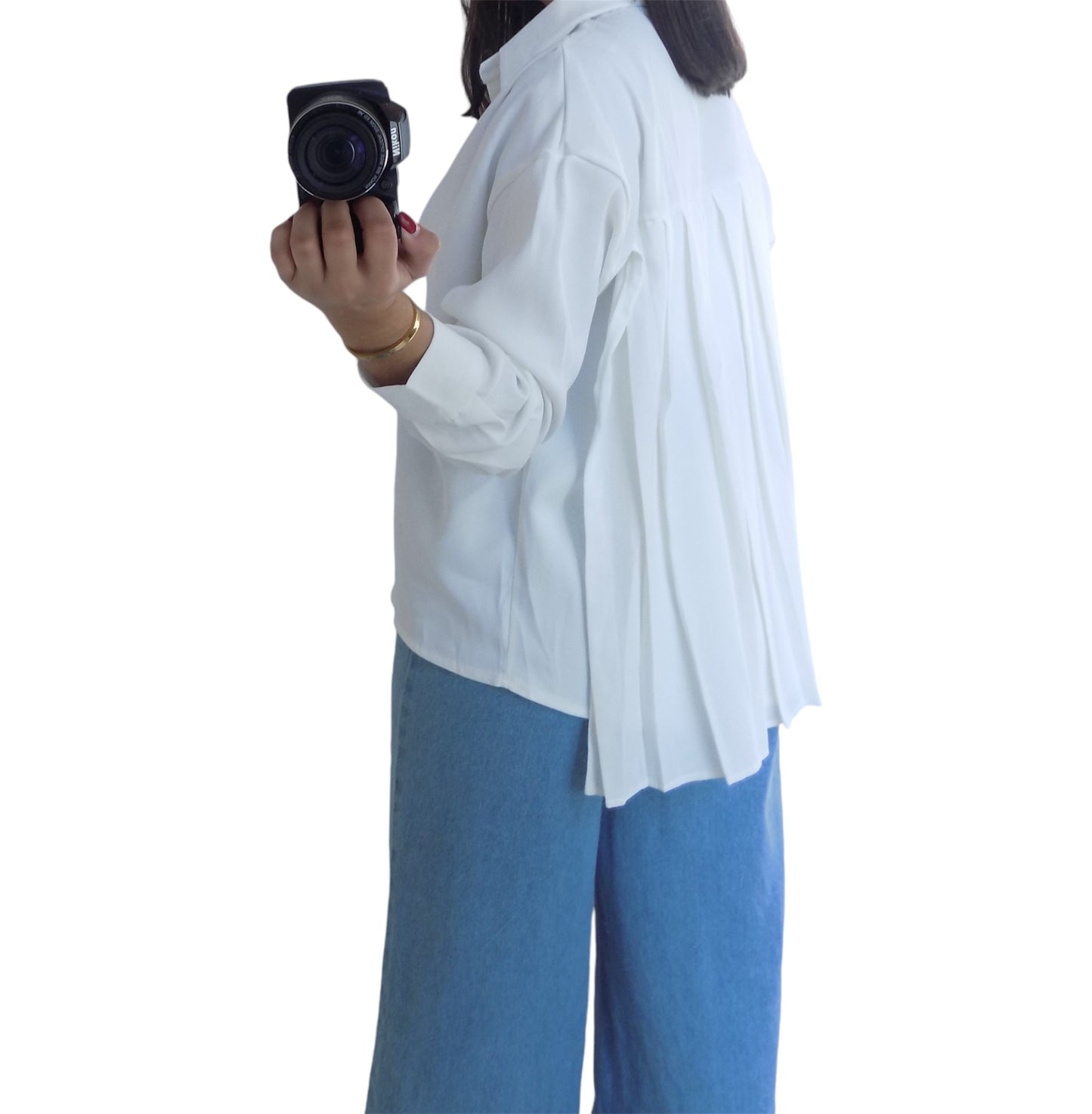 Bia Button-Up Shirt White