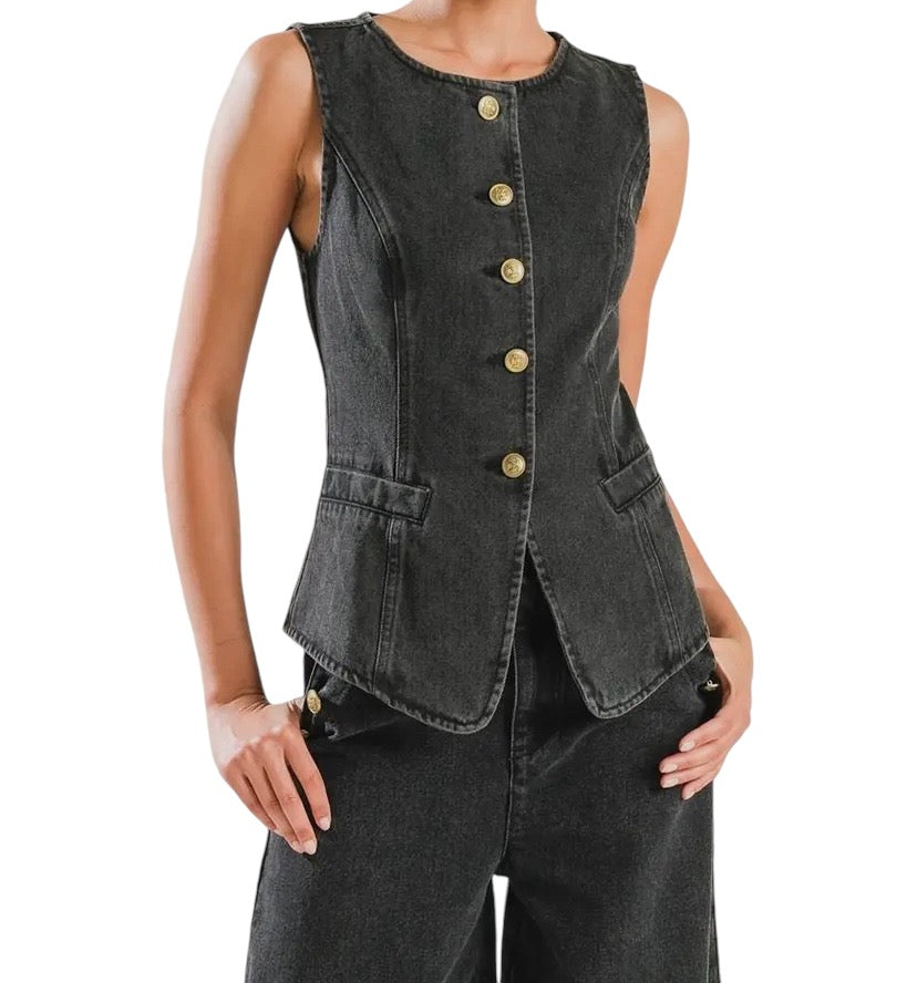 Milana Denim Set Black