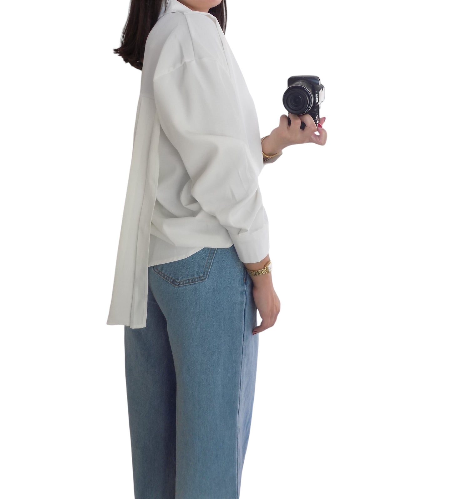 Bia Button-Up Shirt White
